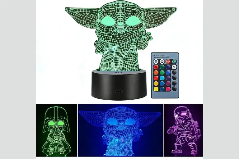 Star Wars Laser-Etched 3D Illusion LED Lamps